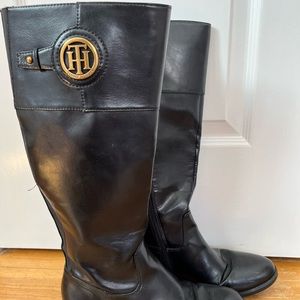 Tommy Hilfiger woman black below knee boots